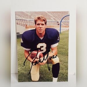 Rick Mirer Signed Autograph Notre Dame Color Photo Vtg 1991 Irish Football 5x7
